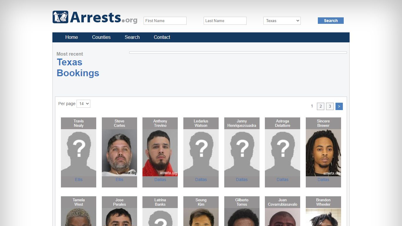 Texas Arrests and Inmate Search